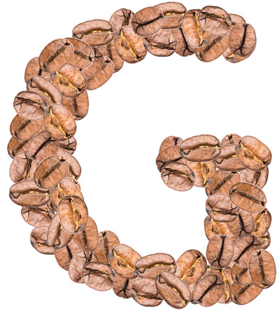 Coffee Alphabet Letter Gの写真素材