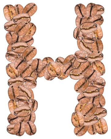Coffee Alphabet Letter Hの写真素材