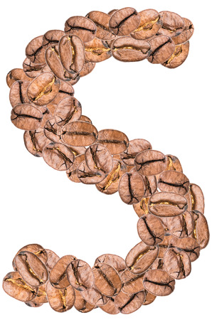 Coffee Alphabet Letter Sの写真素材