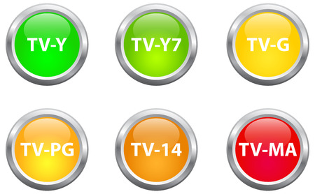 Television Parental Guidelines Buttonsのイラスト素材