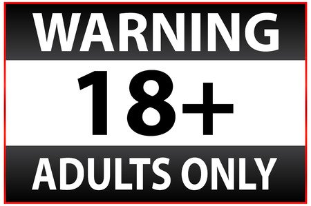 Warning Only Adults Parental Control Stickerのイラスト素材