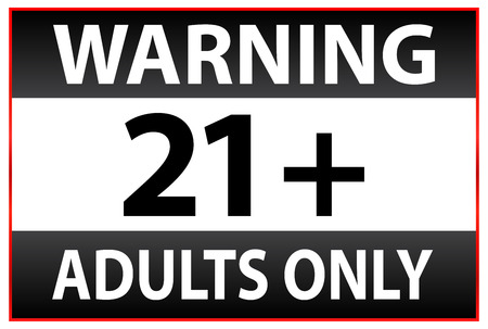 Warning Only Adults Parental Control Stickerのイラスト素材