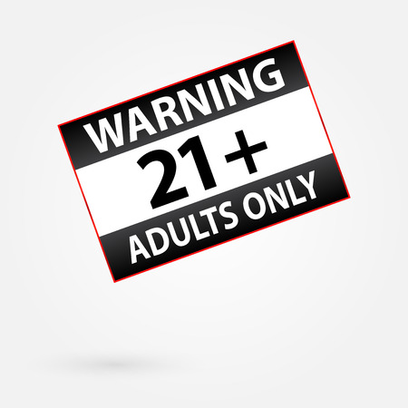 Warning Only Adults Parental Control Stickerのイラスト素材