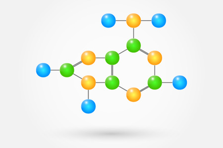 Adenine Molecule Chemical Formulaのイラスト素材