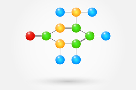 Cytosine Molecule Chemical Formulaのイラスト素材
