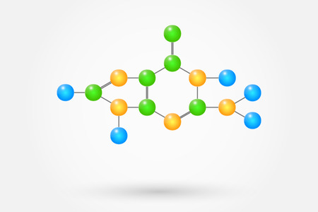 Guanine Molecule Chemical Formulaのイラスト素材