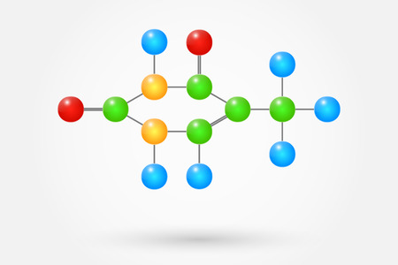 Thymine Molecule Chemical Formulaのイラスト素材