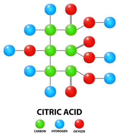 Citric Acid Molecule Chemistry Formulaのイラスト素材