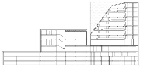 Modern Hotel Building Architectural Blueprintのイラスト素材