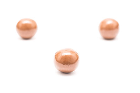 Milk Chocolate Bonbons Isolated On Whiteの写真素材