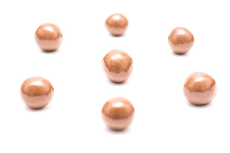 Milk Chocolate Bonbons Isolated On Whiteの写真素材