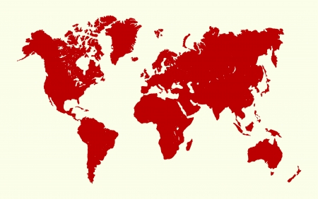 Vintage Colors World Map Illustrationのイラスト素材