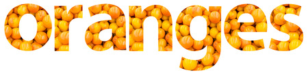 Oranges Fruits Wordの写真素材