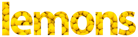 Lemons Fruits Wordの写真素材
