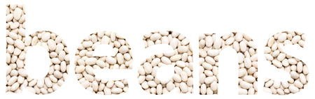 Beans Word Abstract Isolated Made Of Kidney Beansの写真素材