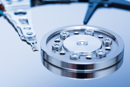 Computer Hard Disk Drive Close Upの写真素材