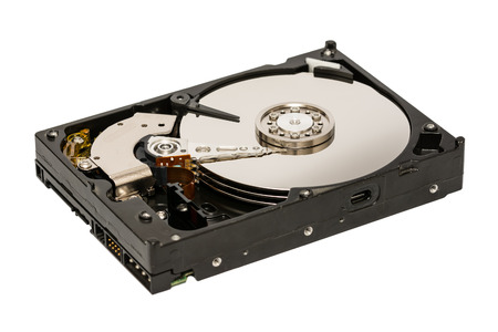 Computer Hard Disk Drive Isolated On White の写真素材