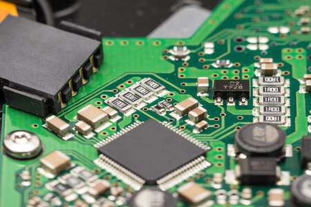 Computer Circuit Board Close Upの写真素材
