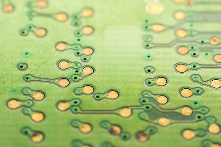Electronic Circuits Of Computer Motherboard Close Upの写真素材