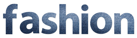 Fashion Word Made Of Jeans Texture Alphabet Lettersの写真素材
