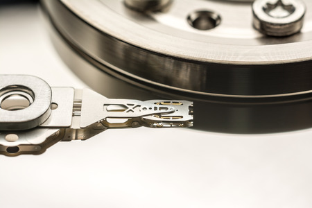 Hard Disk Drive Read Write Head Close Up Detailsの写真素材