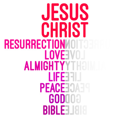 Jesus Christ Word Cloud Concept Vector Illustrationのイラスト素材