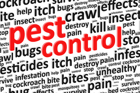 Pest Control For Bugs And Rodents Word Cloud Illustrationの写真素材
