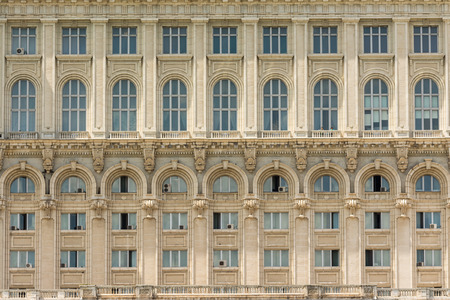 BUCHAREST, ROMANIA - MAY 13  Palace of Parliament on May 13, 2014 in Bucharest, Romania  Is the worlds largest civilian building, the most expensive administrative building and heaviest building のeditorial素材