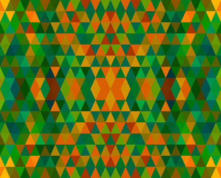 Green And Orange Retro Tiles Pattern 