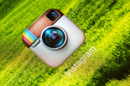 BUCHAREST, ROMANIA - JUNE 07, 2014  Instagram Application On Apple iPhone 5S  Instagram is an online mobile photo-sharing, video-sharing and social networking service のeditorial素材