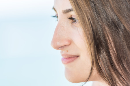 Beautiful Happy Girl Close Up Portrait