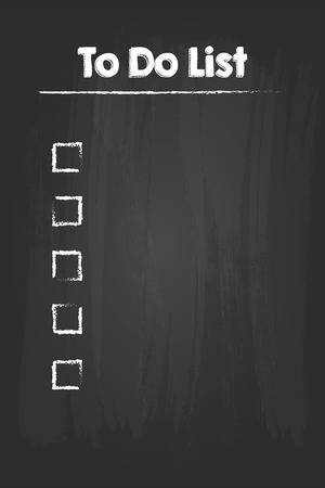 To Do Check List On Blackboardのイラスト素材