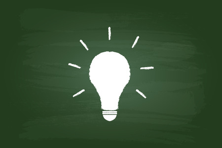 Idea Concept On Green Chalkboardのイラスト素材