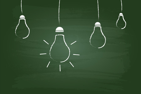 Brilliant Idea Among Others On Green Chalkboardのイラスト素材