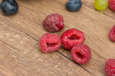Strawberries Summer Fruits On Wood Table