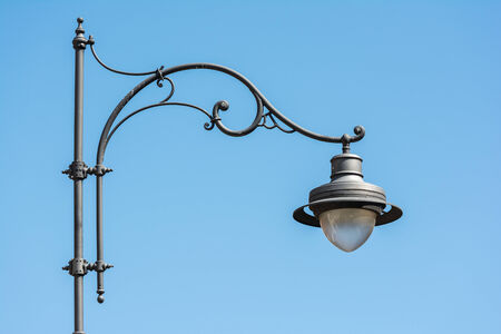 Classic Old Street Lamp On Blue Skyの写真素材