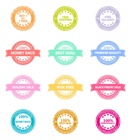 Best Product Sale Retro Badges Iconsのイラスト素材