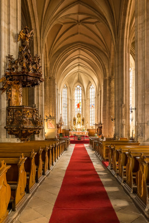 CLUJ NAPOCA, ROMANIA - AUGUST 21, 2014: Built In 1390 The Church of Saint Michael is a Gothic-style Roman Catholic church in Cluj-Napoca and the second largest church in Transylvania.のeditorial素材
