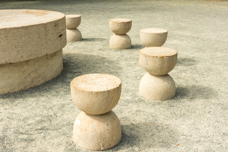 The Table Of Silence Is A Stone Sculpture Made By Constantin Brancusi in 1938 In Targu Jiu, Romania.