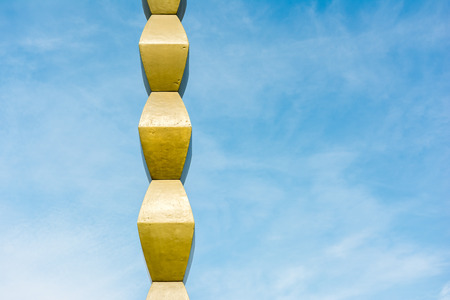 The Endless Column (Column of Infinite) made by Constantin Brancusi in Targu Jiu, Romania symbolizes the Infinite Sacrifice of Romanian soldiers and it is considered the top point of the modern Art.の写真素材
