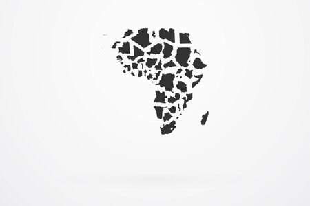 Africa Continent Map With Countriesのイラスト素材