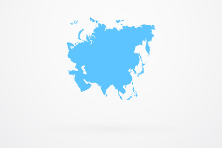 Asia Continent Mapのイラスト素材