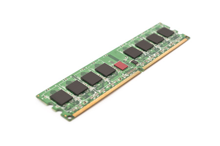 RAM Computer Memory Chip Module Isolated On White
