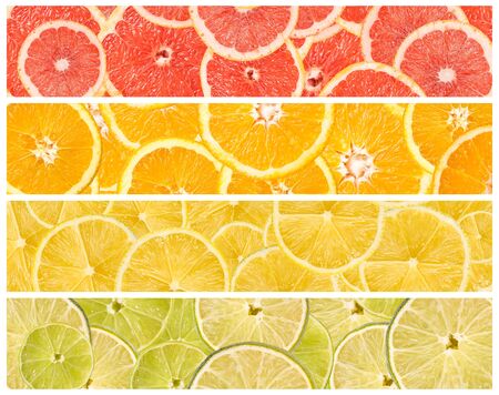 Abstract Seamless Collage Of Fresh Summer Fruitsの写真素材