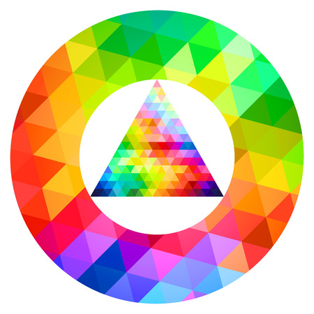 Circle And Triangle Color Palette Guide Spectrum Vectorのイラスト素材