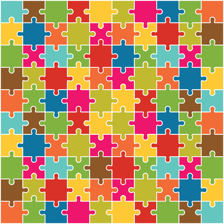 Jigsaw Puzzle Pieces Background Vectorのイラスト素材