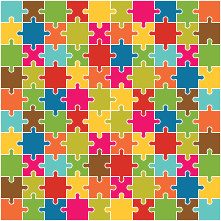 Jigsaw Puzzle Pieces Background Vectorのイラスト素材