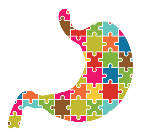 Stomach Jigsaw Puzzle Pieces Abstractのイラスト素材