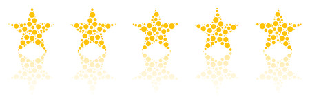 Five Star Product Quality Rating With Reflectionのイラスト素材