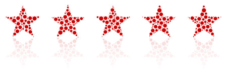 Five Star Product Quality Rating With Reflectionのイラスト素材